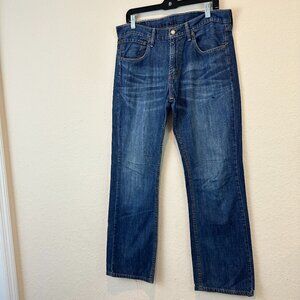 Levis 527 Jeans Mens 34x32 Low Bootcut Dark Wash Denim Casual Pants Western